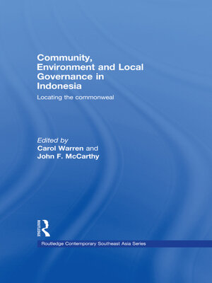 cover image of Community, Environment and Local Governance in Indonesia